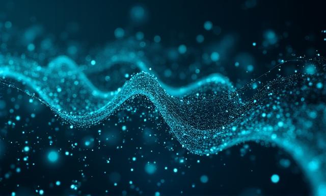 Abstract data visualization showing predictive neural networks